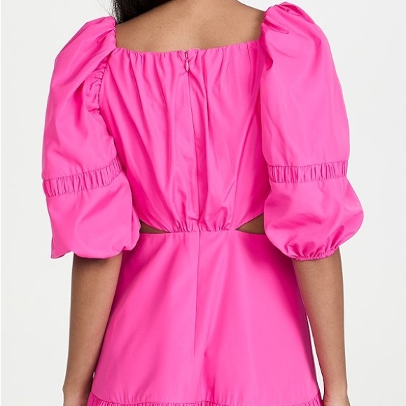 Alexis Bertana Mini Dress Magenta Cutout Puff Sleeve Small Perfect Condition - Picture 4 of 9